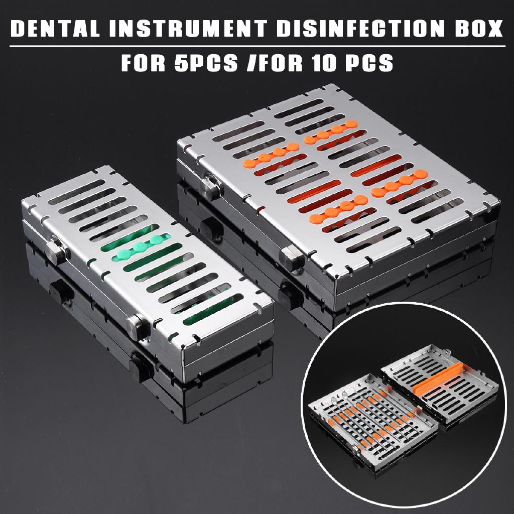5Pcs/10 Pcs Dental Surgical Sterilization Autoclave Cassette Tray Box Rack Rubber Linker Instrument Clinic Disinfection Holder