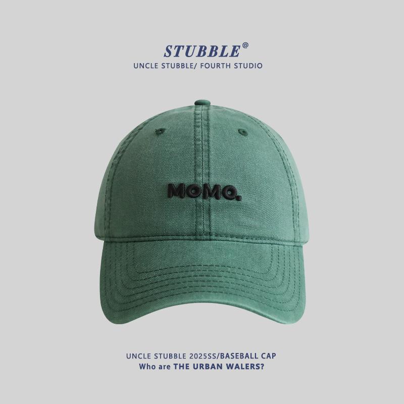 Unisex All-Season Cotton Baseball Cap With Simple Letter Embroidery Sun-Shading Duckbill Korean Soft Top Hat For Men And Women