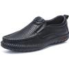 Fashion Men Casual Leather Shoes High Quality Cowhide Business Shoe Summer Hollow Out Breathable Driving Shoes for Men Loafers Moccasins