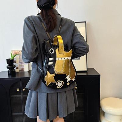 Sac à dos en forme de guitare, sac à main créatif et tendance pour les rencontres, le travail, les vacances, les fêtes