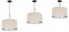 Hanging Lamp, Ceiling Chandelier, Chrome, Velvet Lampshade