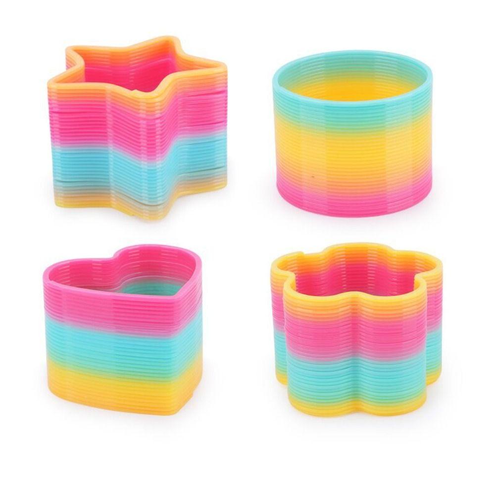 5pcs Multi-Shape Creative Spring Coil Kids Boys Girls Puzzle Toys New Rainbow Magic Springs Toys
