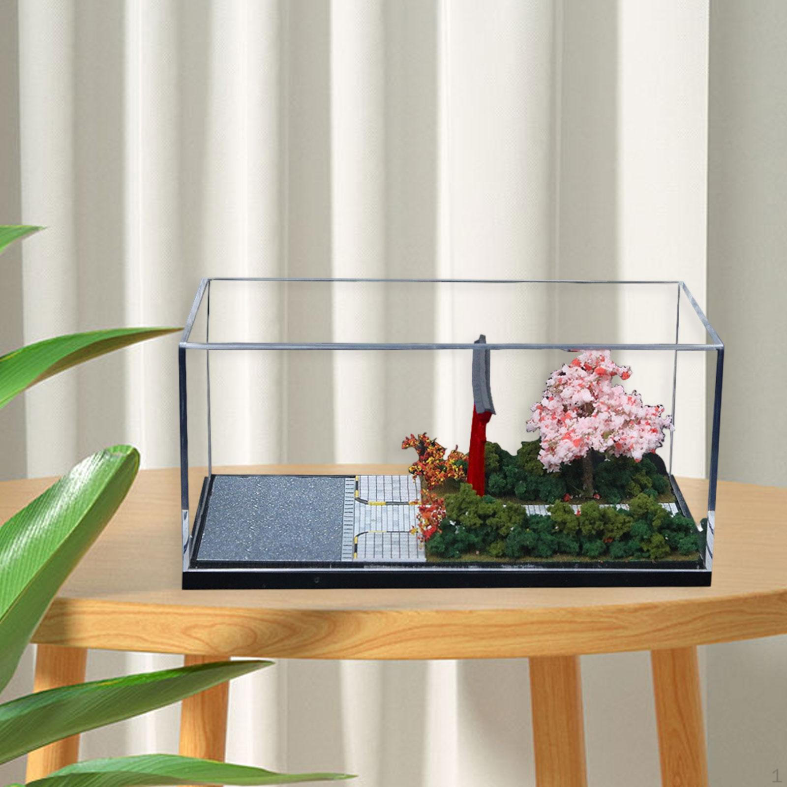 

1/64 Parking Lot Landscape Scene Display Diorama Ornaments Acrylic Layout Diecast Car Garage