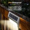 Solar Lights LED Stainless Steel Outdoor Deck Lights Solar Powered Waterproof Step Light for Outside Backyard Fen Stair