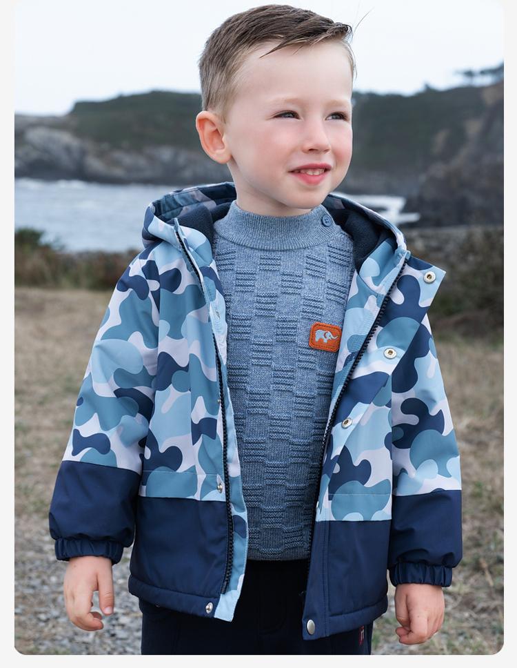 David Bella Boys' Knitted Sweater Autumn/Winter New Children's Sweater Boys' Baby Pure Cotton Long Sleeve Top