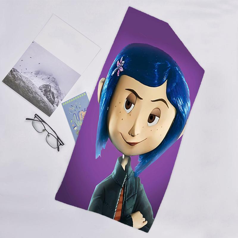 1pc Coraline Beach Towel, Beach and Seaside Swimming Pool Equipment, Fashion Pattern, Rectangular, Travel Essentials