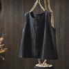 Cotton and Linen Jacquard Sleeveless T-shirt Women's New Summer Outer Wear with Loose and Thin Literary Casual Vest Cotton Top
