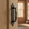 Rustic Door Pull with Mounting Hardware Heavy Duty Cast Iron Door Handle Drawer Pull with Screws Industrial Distressed