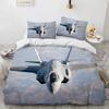 Fighter Plane King Queen Duvet Cover Military Aircraft Theme Bedding Set Kids Boys Men Sunset Airplane Polyester Comforter Cover
