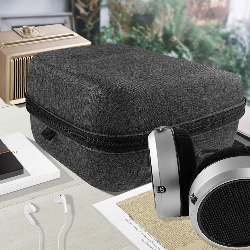 Geekria Compatible Shield Headphone Hard Shell Travel Case for HiFiMAN HE Edition HE Audeze and Grado Includes Storage Pouch Case, 6se, XS, 1000,
