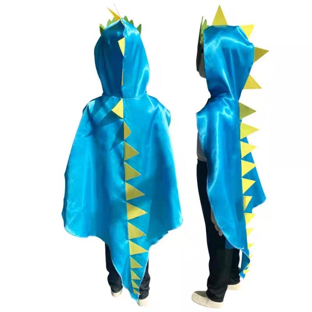 Hooded Cape Dragon Cloak Golves Dinosaur Costume Cute Halloween Kids Costume  Outdoor