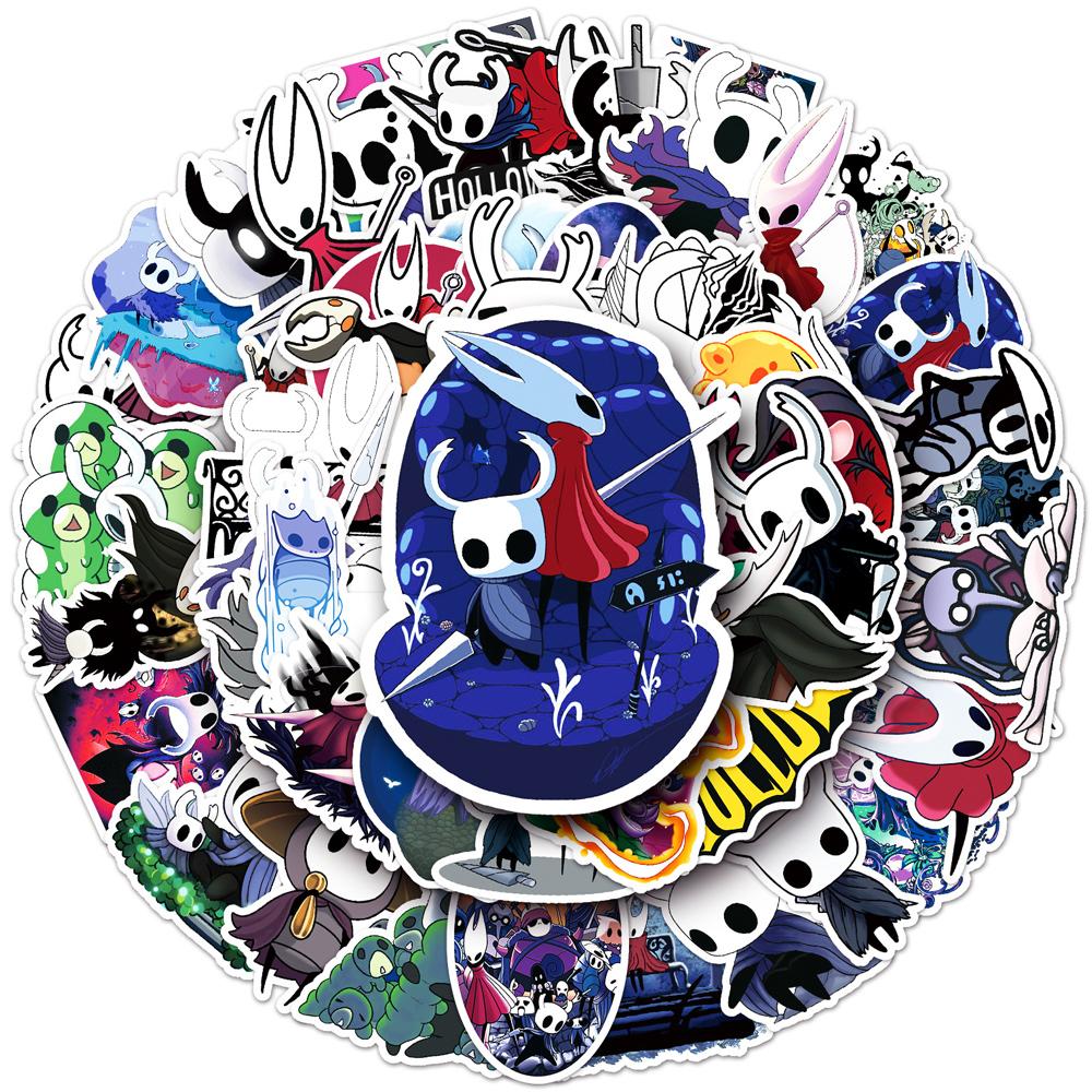 10 30 50 Stuks Cartoon Hollow Knight Anime Game Stickers Voor Kinder Speelgoed Decals Diy Koffer Laptop Telefoon Gitaar Leuke Graffiti Sticker black