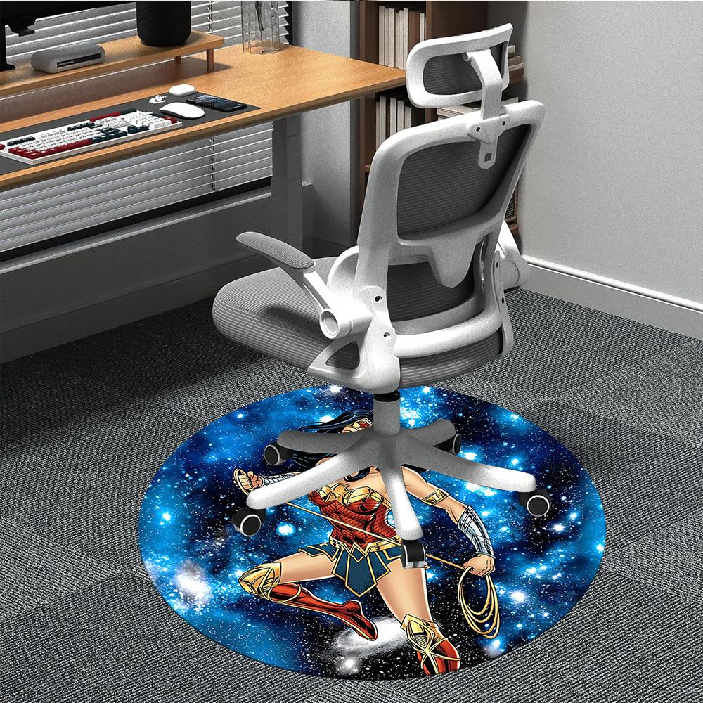 

1pc Wonder Woman Chair Carpet for Office Non-Slip, Indoor Non-Slip Washable Carpet, Non-Shedding Mat For Office yy251030064 80cm by 80cm