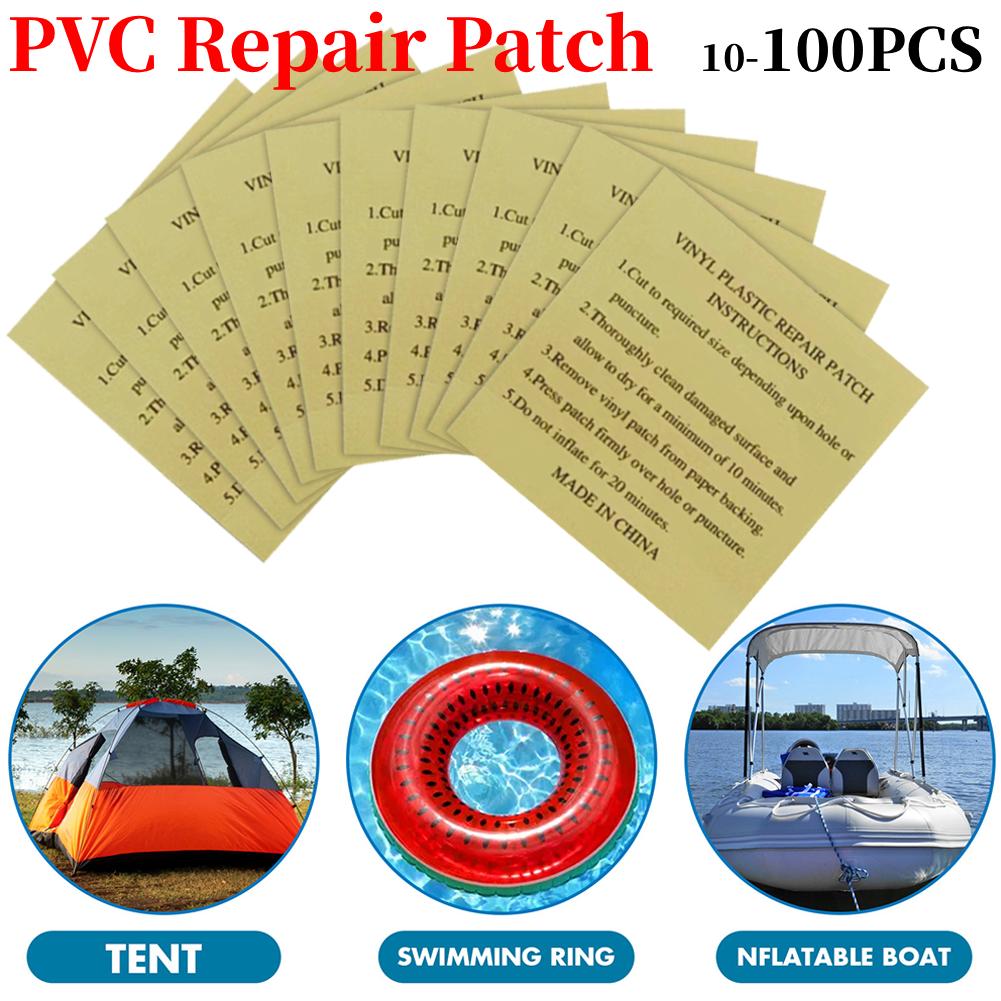 10-100pcs Pool Liner Repair Kit Underwater Repair Kit Sturdy Waterproof Air Mattress Patch Self Adhesive Pvc Inflatable Repair