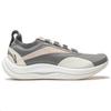 Li Ning Cushioning Slip Resistant Low Top Running Shoes Unisex Gray Beige AZGU021-2