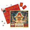 1000Pcs/Set Christmas Jigsaw Puzzle Advent Puzzle 2025 24 Days Educational Puzzle Xmas Countdown Calendar Decoration Holiday Party Gift