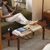 Vintage Solid Wood Bench, Entryway Storage Shoe Stool, Stylish Bed End Seat, Living Dining Rope Woven Long Seating