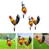 Chicken Animal Statue Stakes Acrylic Sign Floor Decoration Chicken Statue for Courtyard Yard Art Sculpture Pathway Porch Lawn