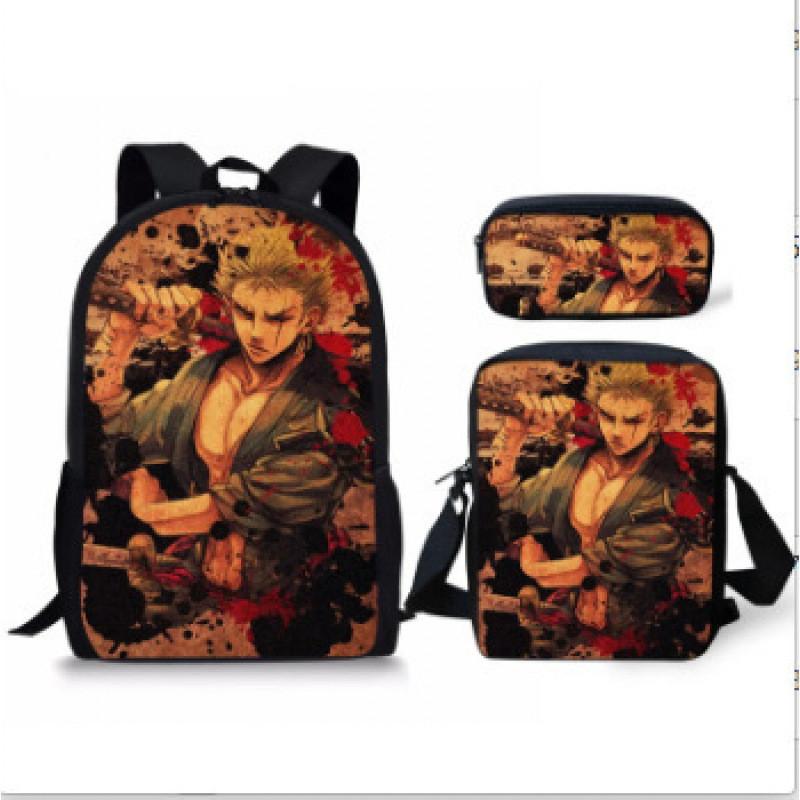 One Piece Backpack Set For Middle School Students Nylon School Bag Pencil Case And Tote Bag