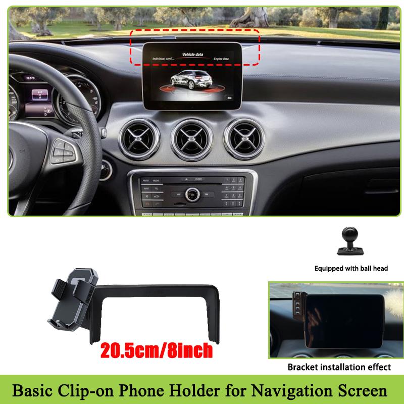 Car GPS Screen Phone Holder 8 Inch For Mercedes-Benz GLA 200 180 X156 Accesories 2016~ Magnetic Gravity Mount Mobile Support