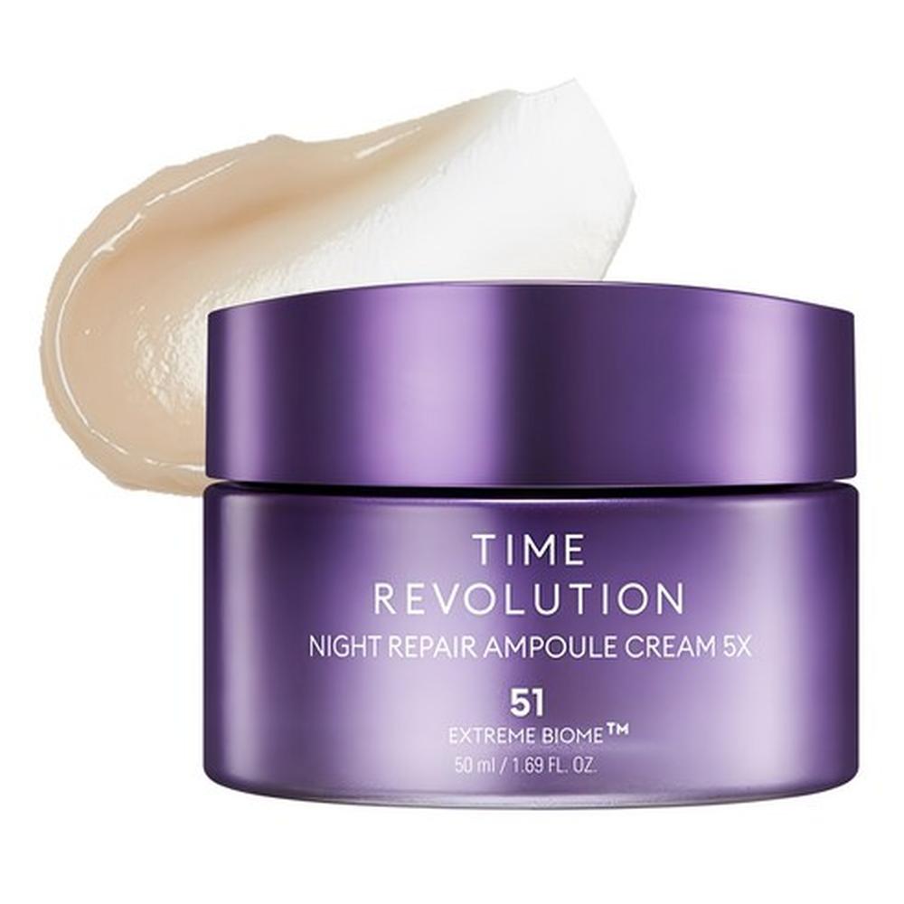 

MISSHA Крем-сыворотка Time Revolution Night Repair 5X 50 мл – Ночной восстанавливающий крем, Уход против морщин, Обновление кожи, Корейский 50ml