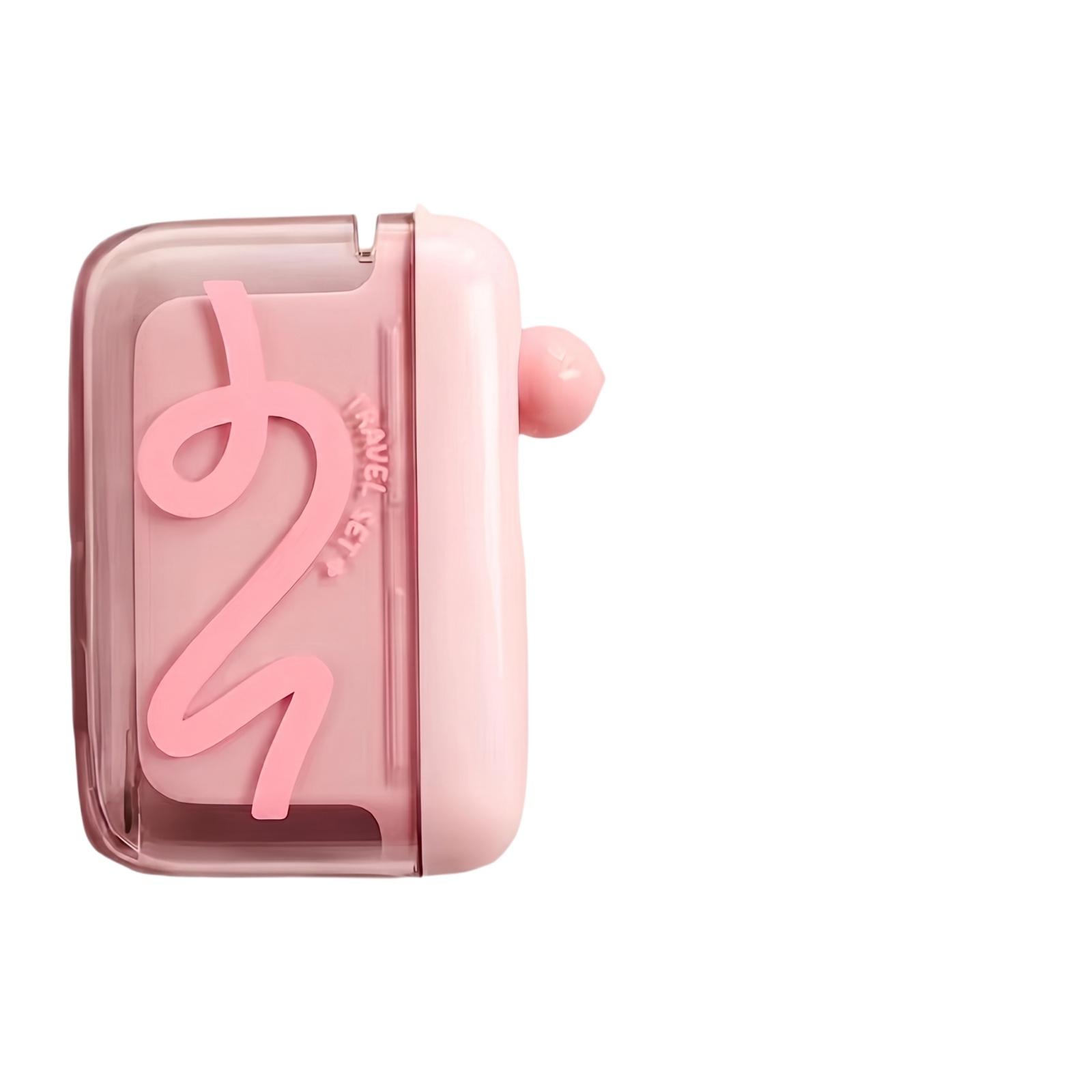 

Portable Dental Floss Case Travel Set Compact Floss Dispenser with Pop-Up Design Easy to Use and Carry for Home and Travel One Size рожевий
