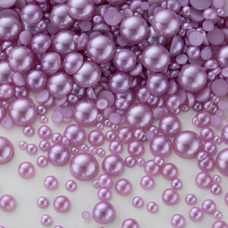 3-10Mm Perle Semi-Rotunde Mixte 5400 Buc Pungă Abs Evidențiere Perlă Plată Bricolaj Accesorii Îmbrăcăminte
