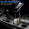 2-in-1 Car Cup Holder Phone Mount Dual Magnetic Cell Phone Bracket 1PC Non-Slip Silicone Pad Secure Phone Grip