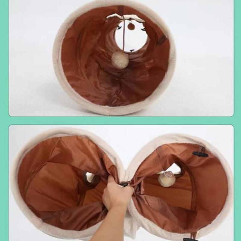 

Straight Cat Tube Multifunctional Cat Tunnel Bed Big Tube Playground Toys For Indoor Cats Straight Cat Tunnel Collapsible Cat CHINA