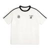 Li Ning T Shirts Unisex White Crew Neck Moderate Straight Fit AHSW987-11