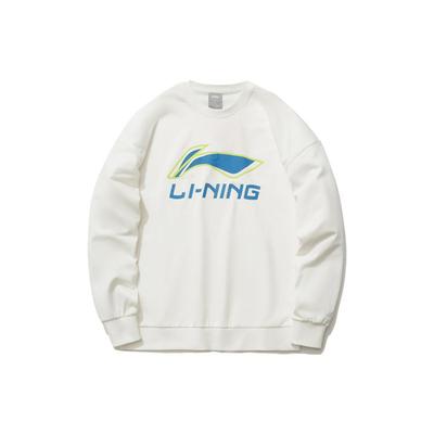 Li-Ning Lässiger Sport-Pullover mit Kapuze Herren Hoodies Off-White AWDR369-4