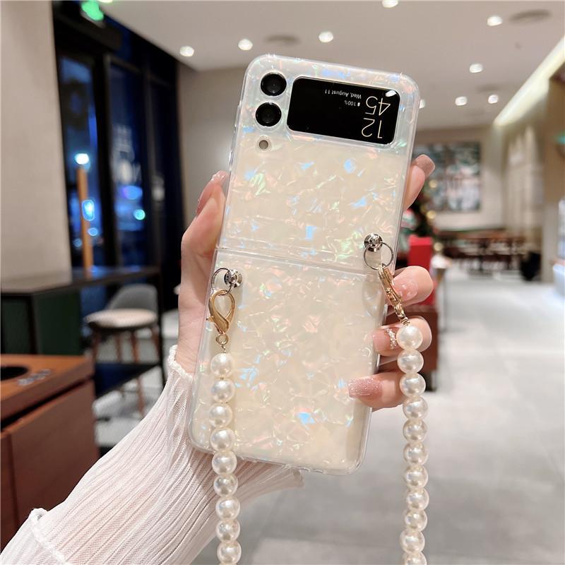 In samsung z flip1/1 generation mobile phone case shell pattern crossbody zflip1 folding all-inclusive guarantee f1111