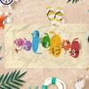 1 Stück Lustige Cartoon-Katzen Stapel Strandtuch Großes Handtuch Super Saugfähig Geeignet für Strandurlaub Pool Sommergeschenk für Freunde