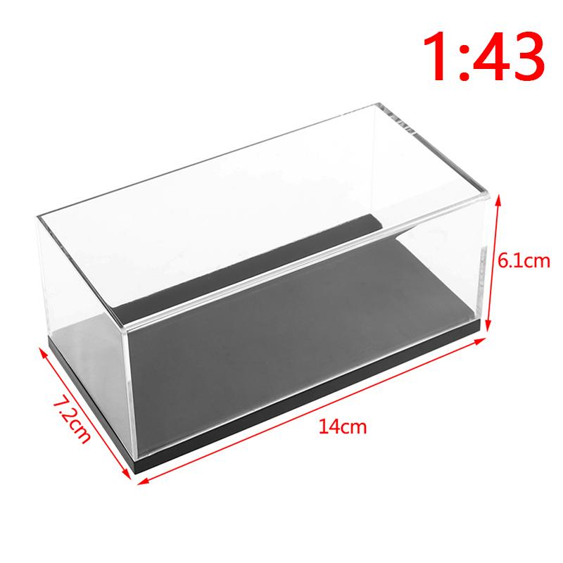 1/43 Transparent Acrylic Hard Cover Case Display Box For Car Model Figure Collectible Miniature Storage Box Dustproof
