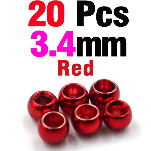 MNFT 20Pcs Brass Fly Tying Bead Beads Fly Fishing Materials Size 2mm 2.4mm 2.8mm 3.2mm 3.4mm 3.8mm