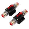 12 24V Inline Circuit Breaker, Lugs with Manual Reset Fuse Holder, Heat Shrink
