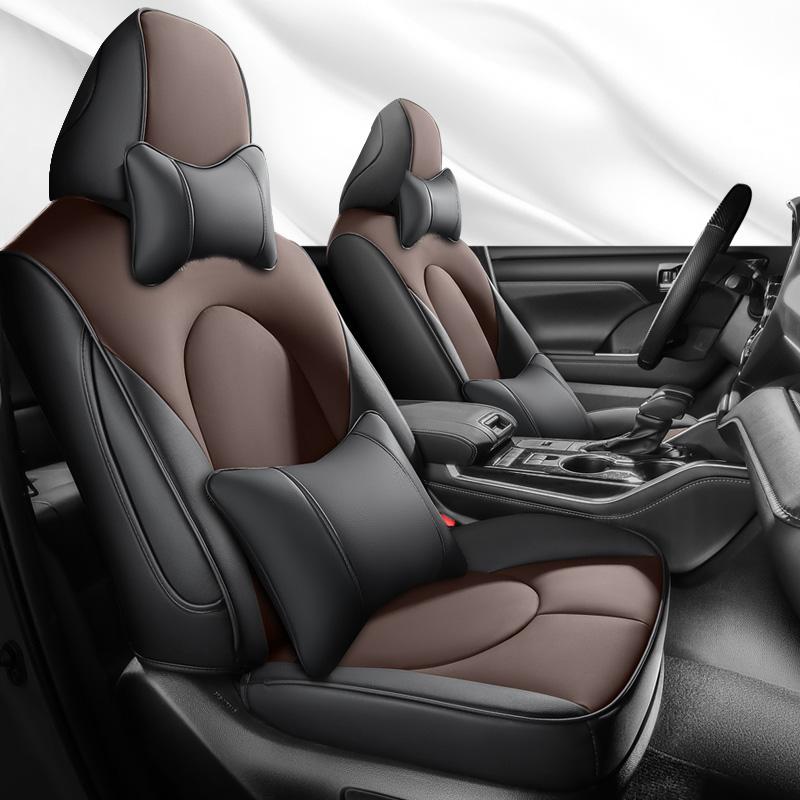 5 Seats High-quality Car Special Seat Cover For Toyota Highlander 2025-2026 Interior Decoration Waterproof Leatherette Full Set