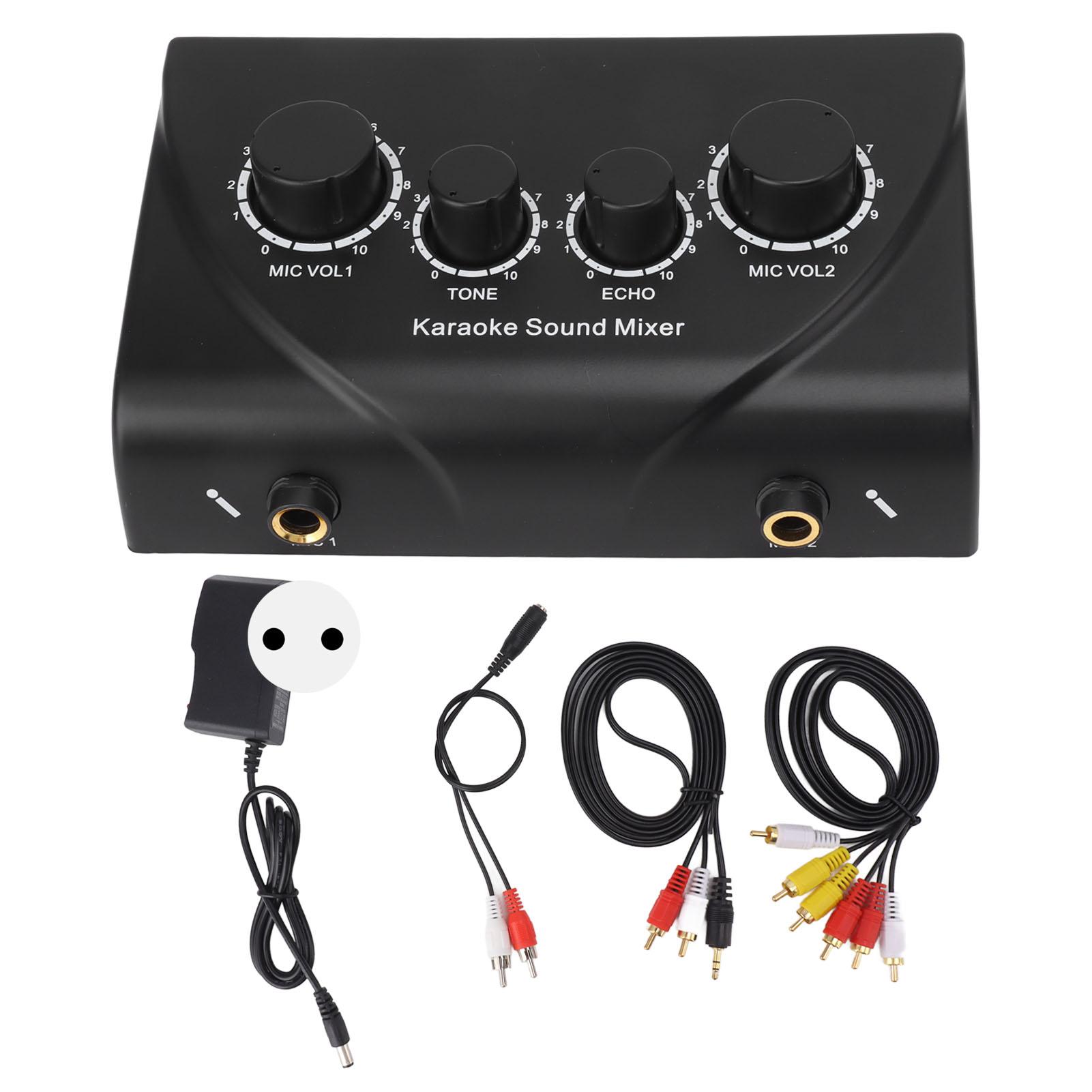 Мини Портативный Звуковой Микшер Караоке Звуковой Микшер для Компаний Семейных Собраний 100‑240В EU PLUG