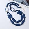 Geometric Wooden Bead Necklace For Women With Multilayer Handcrafted Design For Summer Travel