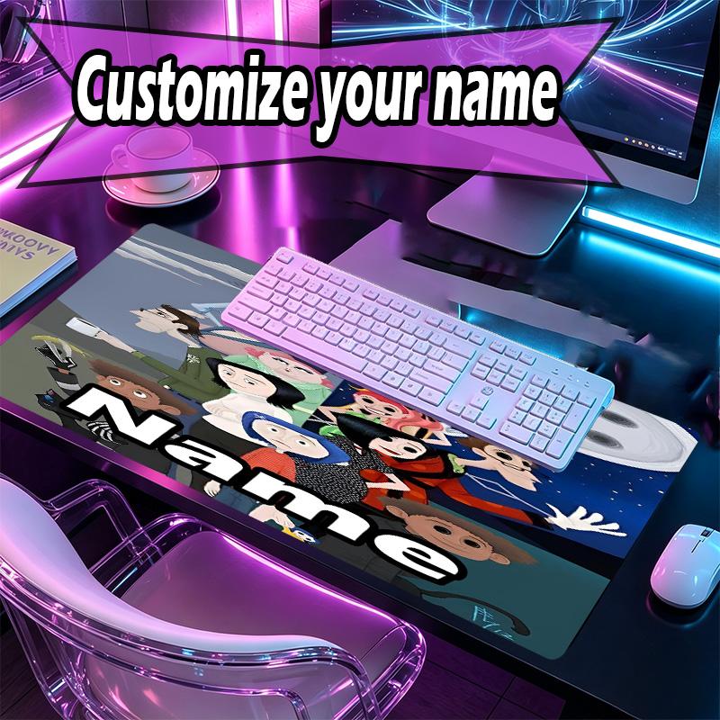 Custom Name Personalized Coraline Pattern Mousepad, Laptop PC Desk Mat, Decorative Desk Mat for Home Keyboard Pad Gift