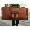 Mens New  Top-Quality Vintage Leather Travel Bag Brown Duffel Luggage Sport.