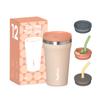 Stainless Steel Insulated Travel Mug With Flip Lid Straw 360ml 480ml Vacuum Thermos Office Car Home