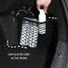 Storage Net Pocket Home Kitchen Cabinet Door Adhesive Sundries Bag Trunk Elastic Pocket with Nylon Fastener Tape Car Organizer