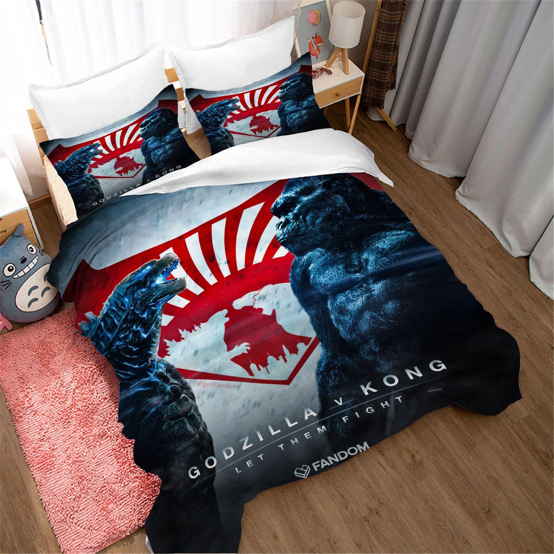 

3D Digital Printing, Three-Piece Quilt Cover 140 * 210 two-piece set