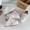 Fashion Women's Platform White Shoes 2025 Spring Autumn Height Increase Student Board Shoes Comfortable Fashion Cross Tied Casual Shoes