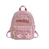 Large Capacity Pink Plaid Japanese Cute KT Girls' School Backpack