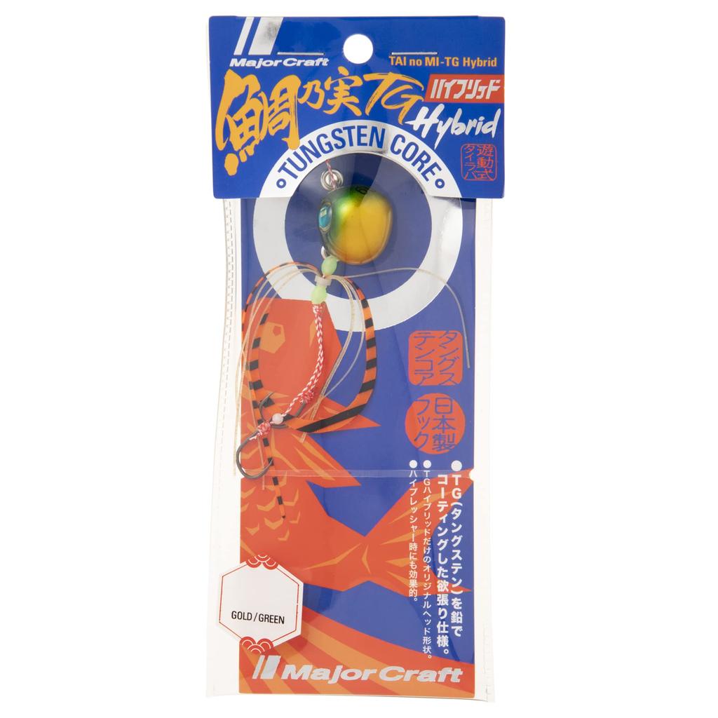 Major Craft Tai No Mi TG Hybrid Fishing Rod, 100g, TMHY-SET100#6 Gold/Green