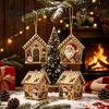 Juguetes Educativos de Construcción para Niños Bricolaje Navidad Perlas Artificiales Pintura Artística Colgante Decorativo Kit, Cuentas 3D Pan de Jengibre Decoraciones de Chimenea Falsas Casa