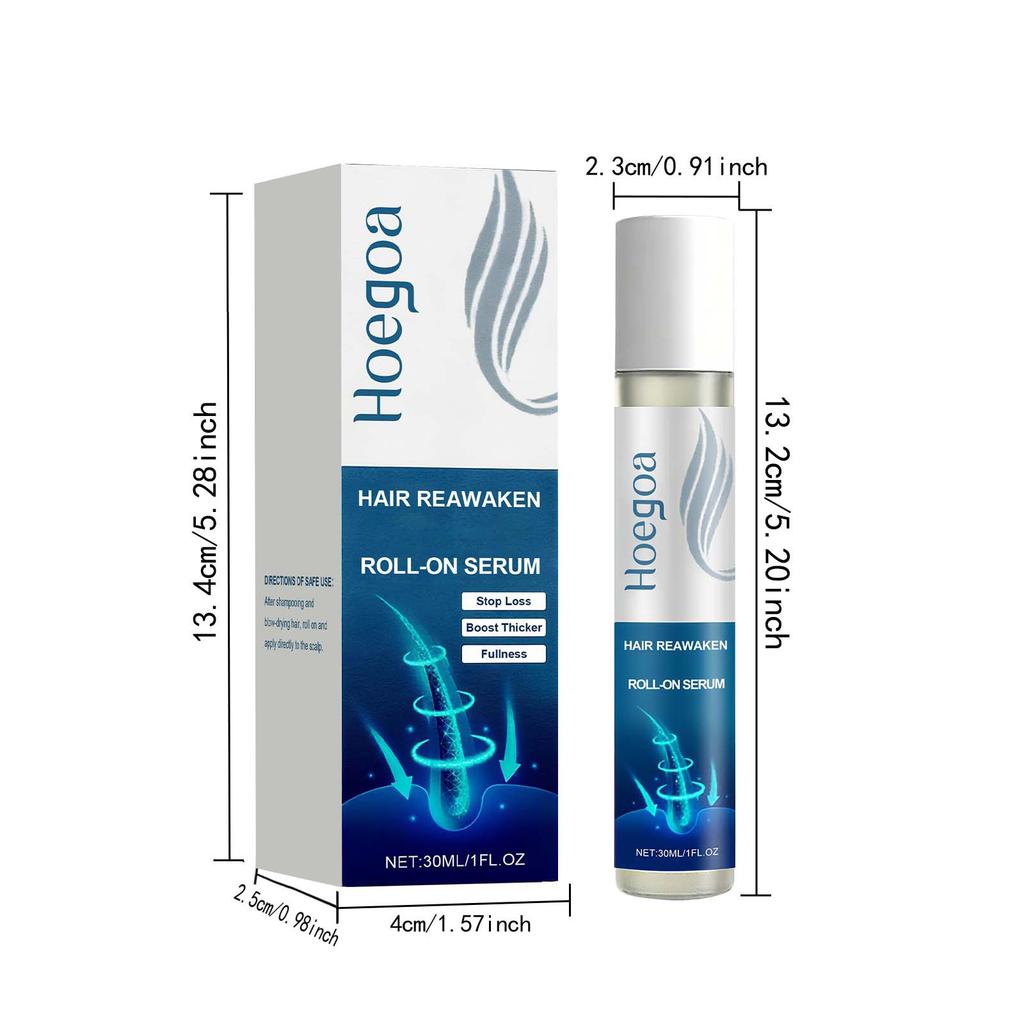 Haarpflege Roll-On Serum Nährt die Kopfhaut, Stärkt die Haarfollikel und Fördert das Haarwachstum. Haar Roll-On Serum, 30ml