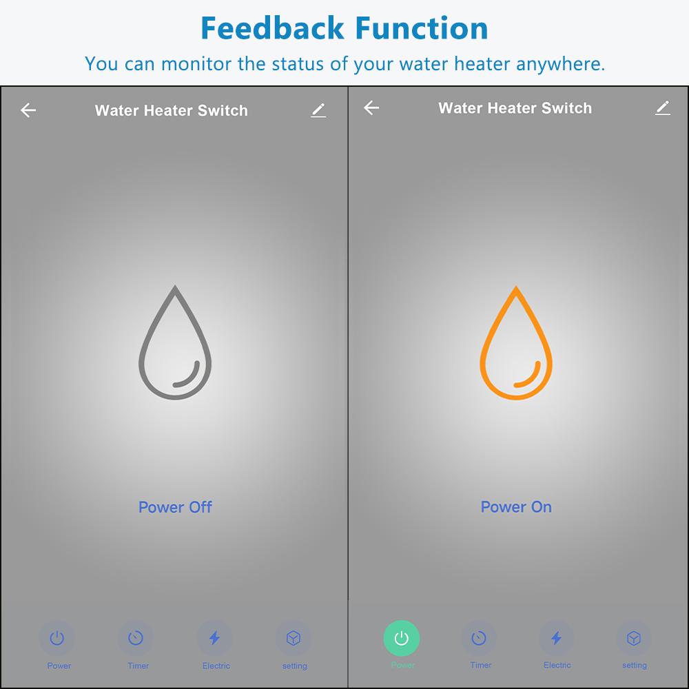

ЕС Wi-Fi водонагреватель переключатель 4400 Вт Tuya Smart Life приложение дистанционное управление таймер включения-выключения голосовое управление Google Home Alexa